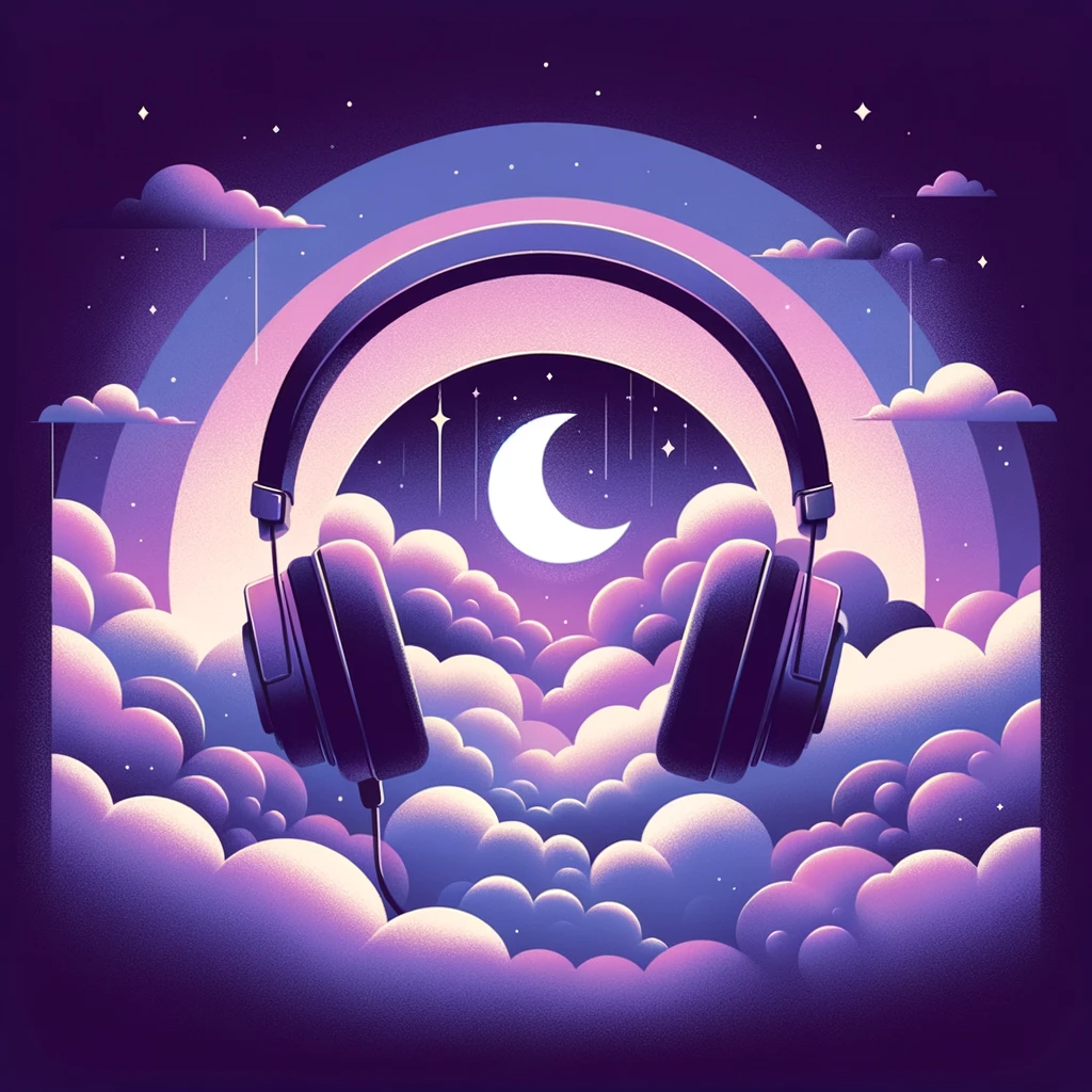 Headphones and clouds